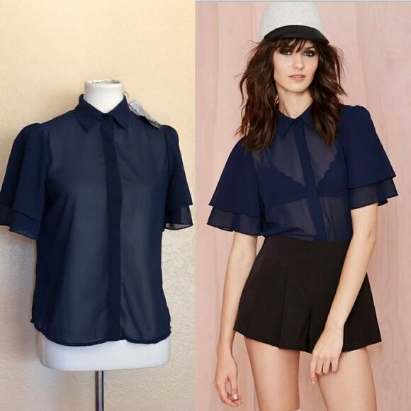 Sugarlips Tops - Nasty gal Sugar Lips Tara Blouse Size XS